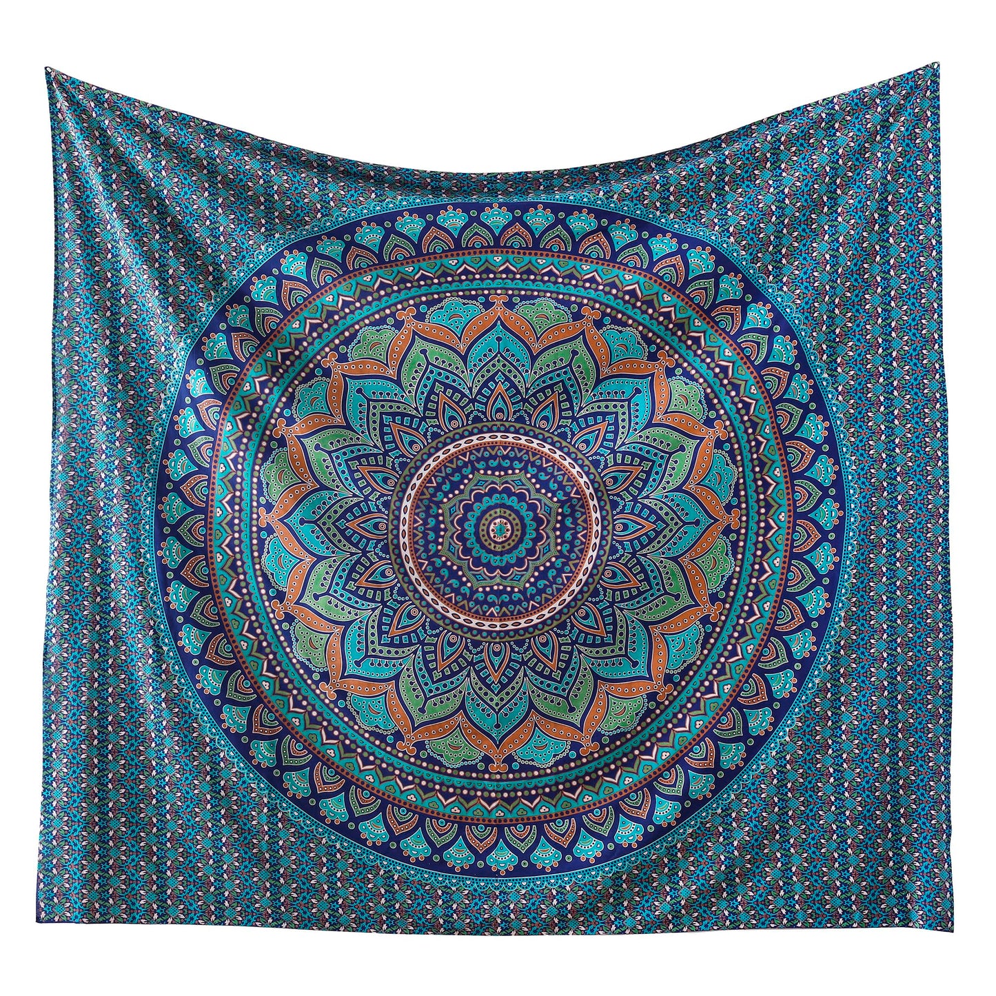Popular Handicrafts Tapestry Wall Hanging Hippie Ombre Mandala Bohemian Hippy Intricate Indian Tapestries Bedspread Tarquoise