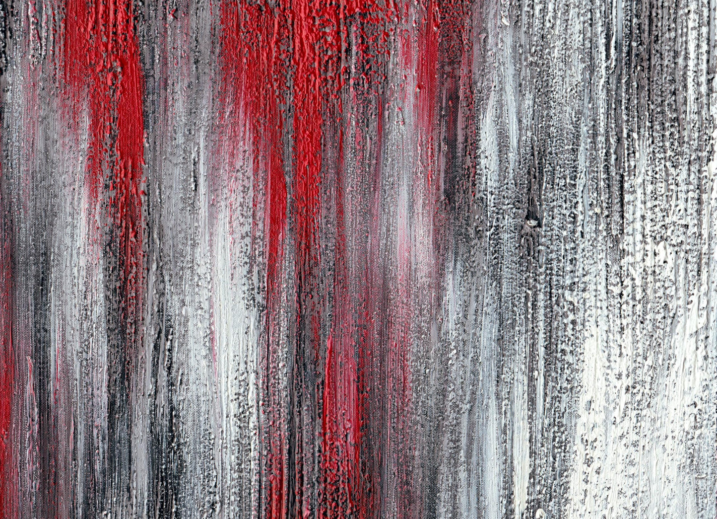 MyArton Textured Red Black White Abstract Canvas Wall Art Hand Painted Modern Decoration Oil Painting Picture Framed Ready to Hang 40x20inch for Living Room Bedroom Office Decor