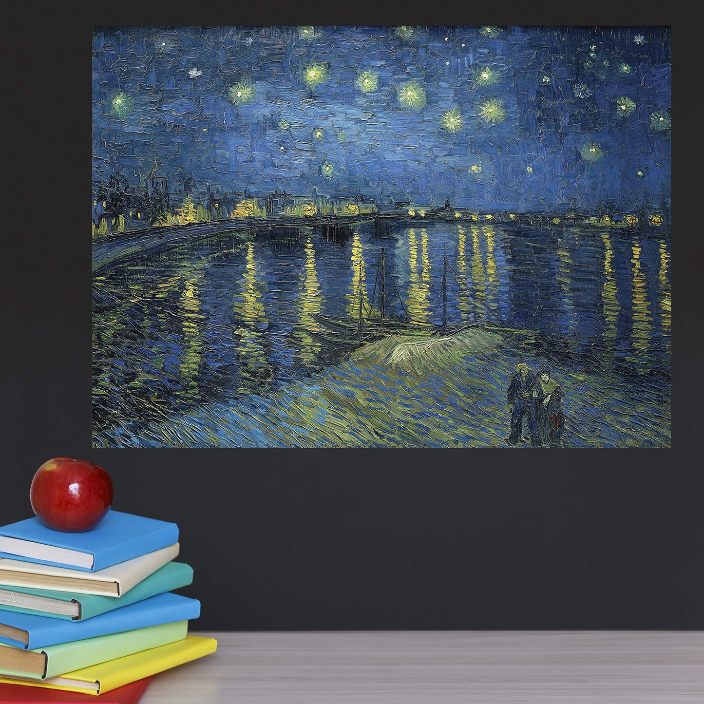2 Pack - The Starry Night 1889 & Starry Night Over the Rhone by Vincent Van Gogh - Fine Art Poster Prints (LAMINATED, 18" X 24")