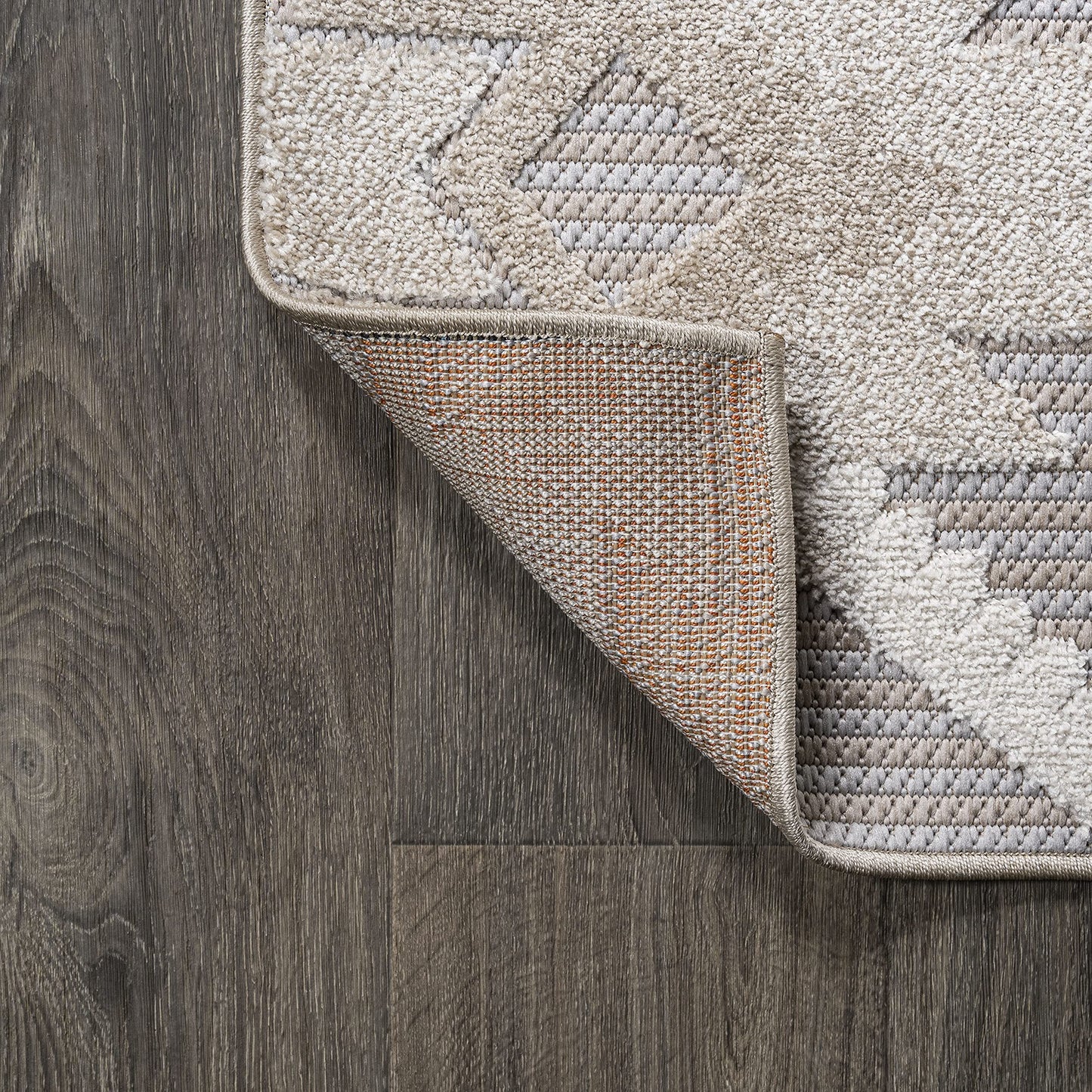JONATHAN Y Neutral Diamond Kilim Indoor Outdoor Area Rug 4X6 Beige/Gray, Sumak High-Low Pile for Backyard, Patio, Porch, Easy-Cleaning, High Traffic, Pet-Friendly, Non-Shedding (SBH107A-4)