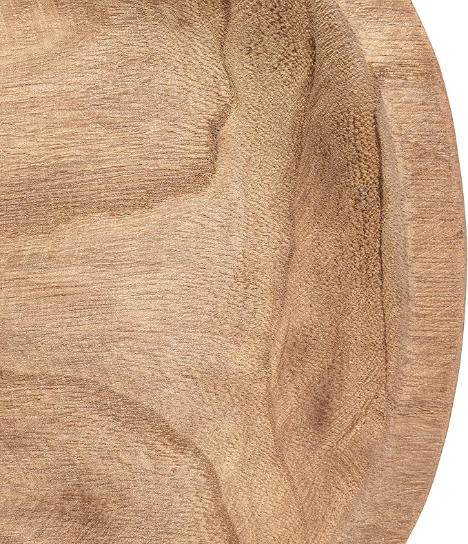 Bloomingville Hand-Carved Paulownia Wood Bowl, Natural