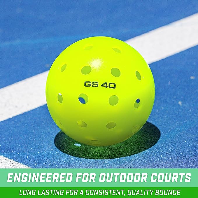 GoSports GS 40 Pickleball Balls - 4, 12, or 36 Pack of Regulation USAPA Pickleballs