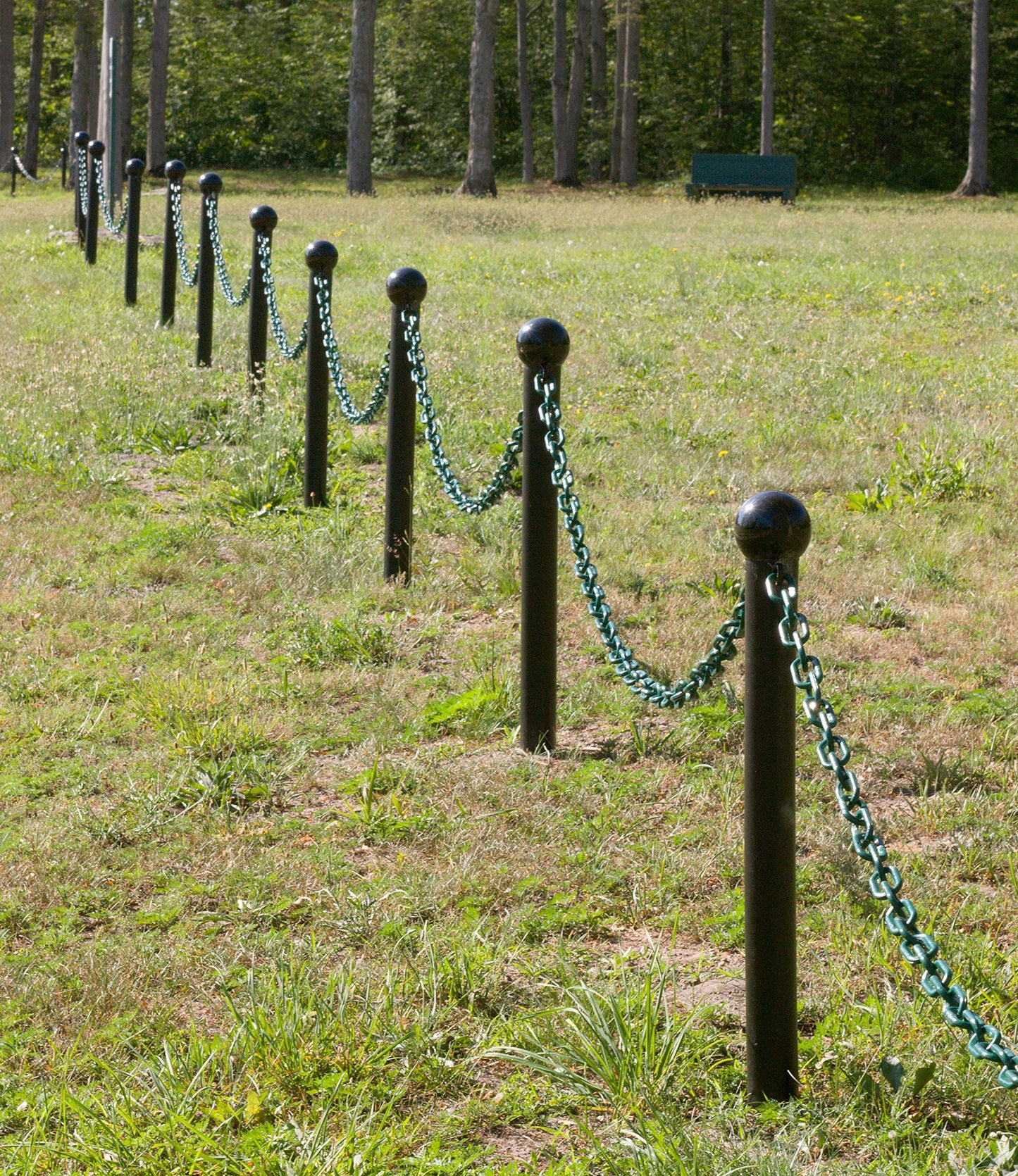 Mr. Chain Plastic Barrier Chain, Black, 1.5-Inch Link Diameter, 25-Foot Length (30003-25)