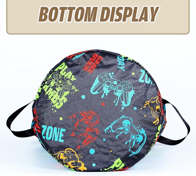 Game Machine Laundry Basket Funny Color Foldable Oxford Cloth Tote Bag Laundry Hamper Clothes Storage Bucket Organizer For Bathroom/Laundry Storage/Bedroom Storage Basket 18.9x16.5 Inch